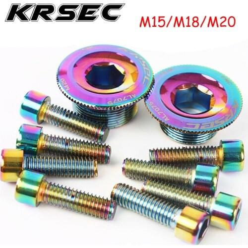 Bicycle Crankset Screw Cap M15/M18/M20 Crank Cover cap Titanium plating colors Aluminum alloy Road Mountain bike parts