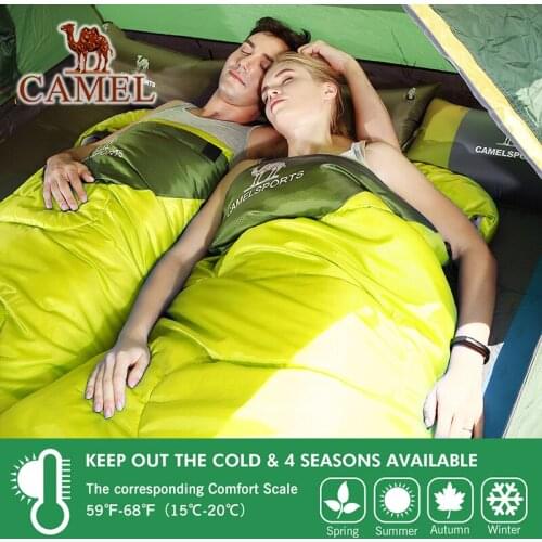 CAMEL Official Sleeping Bags 1.35kg Lightweight Autumn Winter Thickened Outdoor Camping Travel Adult Constringent