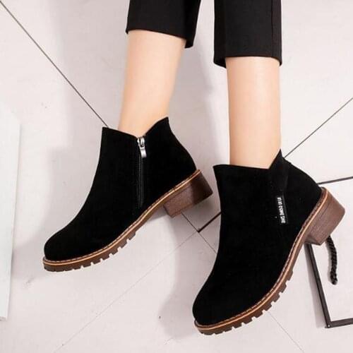 Dwayne New Autumn Winter Women Boots Suede Female Single Boots woman Ankle Boots Flat Oxford shoes zapatos mujer size 698