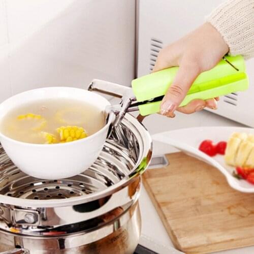 1PC Bowl Holder Dish Clamp Pot Pan Gripper Clip Hot Dish Plate Bowl Clip Retriever Tongs Silicone Handle Kitchen Tool WJ103116