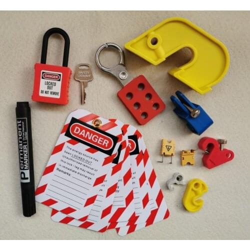 15pcs/kit comprehensive lock out kit safe insulation compatilble all distirbution boards MCB RCO and fuse board