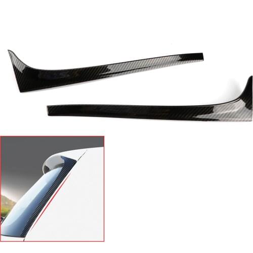 2x Carbon Fiber Rear Window Spoiler Side Wing Trim Cover 5G6 805 945D/946D For VW Volkswagen Golf 7 7.5 MK7 MK7.5 2014-2018
