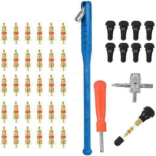 43Pcs Car Tyre Valve Repair Tool Kit Installation Tools Electric Vehicles Accessoires Tyre Valve Core Remover