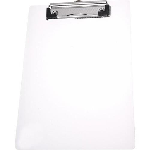 AU42 -Clipboard Plate Door Translucent Block clip for Paper A5 Office