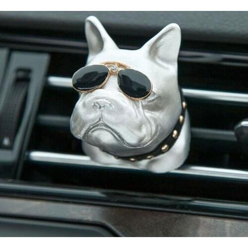 Creative Bulldog Car Air Freshener Perfume Clip Fragrance Diffuser Auto Vents Scent Odor Freshener Perfume Interior Decoration