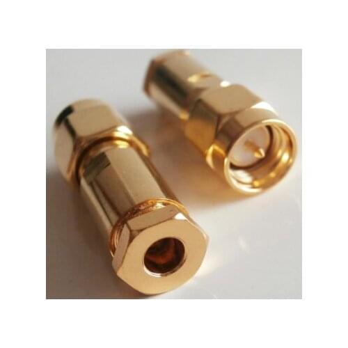 Free shipping 20PCS Connector SMA Male plug Clamp Solder