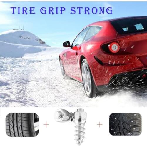 12 * 4mm car tire bolt anti-skid nail snow nail car 100/200/500pcs with or without installation tools optional