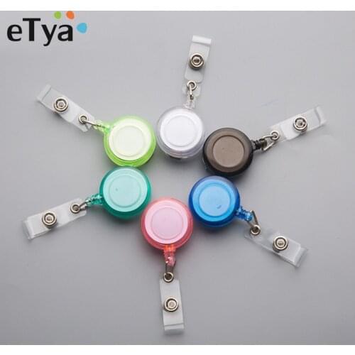 ETya ID Card Holder Badge Reel Retractable Adjustable Men Women Identity Badge Business Credit Card Holder Accessories