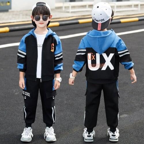 Cool Spring Summer Girls Clothing Suits Coat +Pants 2pcs/Set Kids Teenager Outwear Sport Cotton Formal High Quality