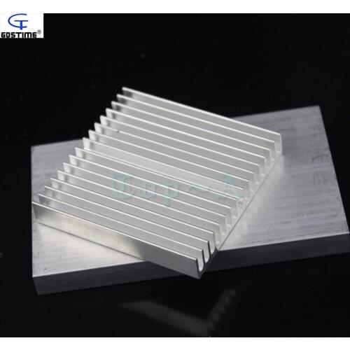 Gdstime 5 pcs 60x60x10mm Silver Aluminum Heat Sink Radiator Heatsink for IC Chip Cooling Cooler 60m x 10mm