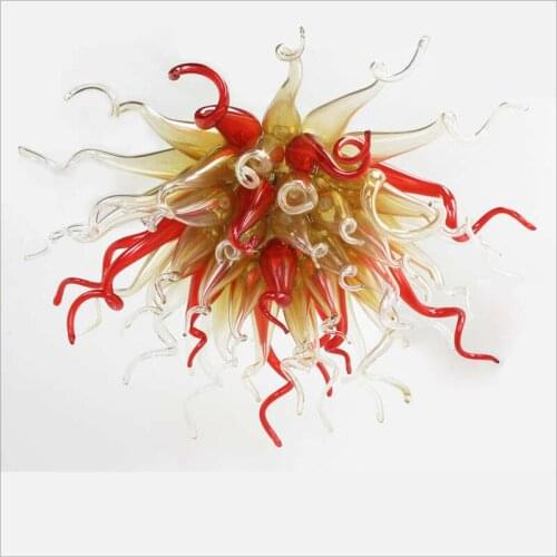 Custom Decorative Handmade Blown Glass Chihuly Chandelier Multicolor Art Decor Murano Glass LED Light