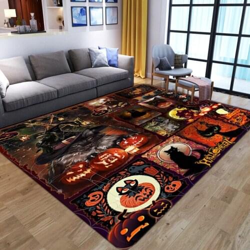 Horror Halloween Party Carpets for Living Room Bedroom Area Rugs Doormats Soft Flannel Home Decor Carpet Kitchen Bath Floor Mat