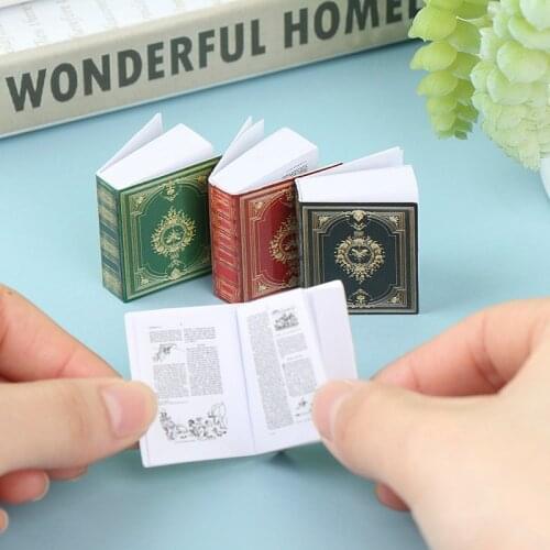 1:12 Dollhouse Miniature Book Classic Flip Book Model Scene Decor Accessories