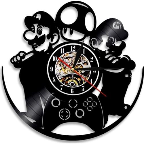 Video Game Vinyl Record Wall Clock Gamepad Game Controller Wall Clock Modern Design Boy Wall Watch For Game L Gift