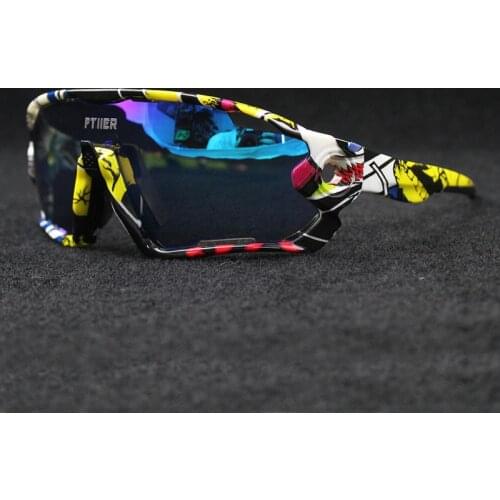 Ftiier Glasses 4Lens Cycling Sunglasses Road MTB Bicycle Motorcycle Bike Eyewear Casco Bicicleta Women Mens Cycling Sunglasses