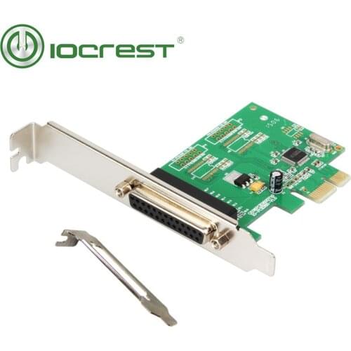 IOCREST PCI-Express 1 port DB25 Parallel Printer Port (LPT1) pcie I/O Controller Card with Low profile bracket wch382 chip