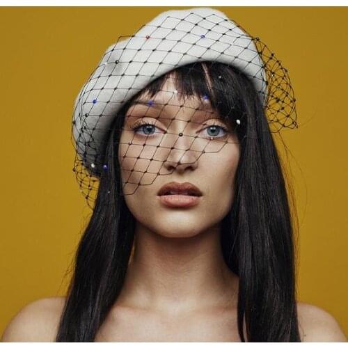 New Veil Fascinator Headband Vintage Veil Headband Tea Party Fascinator Veil for Women Bridal Wedding Veil for Women