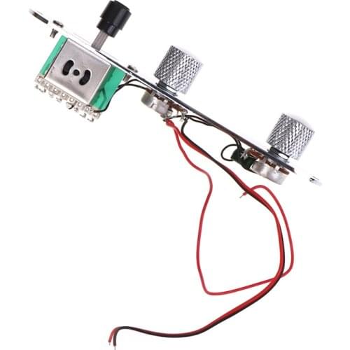 IRIN Chrome 3 Way Wired Loaded Prewired Control Plate Harness Switch Knobs for Tele Telecaster Guitar Parts