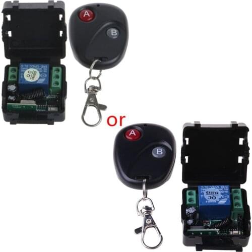 DC 12V relay 1CH 433MHz wireless RF Remote Control Switch Transmitter + Receiver BX0E
