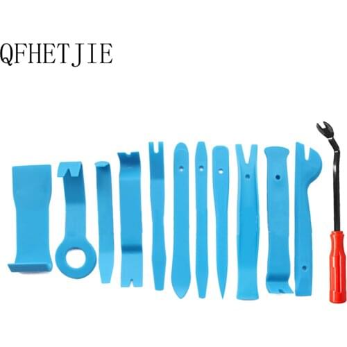 QFHETJIE Car Navigation Audio Tool 12-piece Light Blue 6-inch Screwdriver with Buckle Inner Door Disassembly and Repair Tool