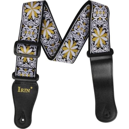 Bohemian Ethnic style Adjustable Guitar Bass Shoulder Strap Belt For Thicken Acoustic Electric Guitar Parts Accessories