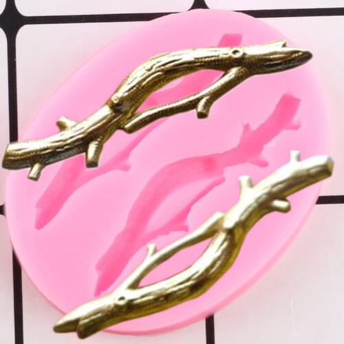 Tree Branch Silicone Mold Resin Epoxy keychain Jewelry Pendant Mold Chocolate Candy Cupcake Topper Fondant Cake Decorating Tools