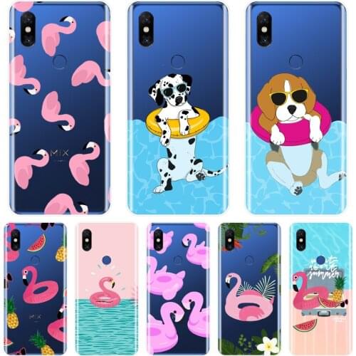 Phone Case Silicone For Xiaomi Mi Note Mix 1 2 2S 3 Summer Dog Pink Flamingo Pineapple Soft Back Cover For Xiaomi Mi Max 1 2 3