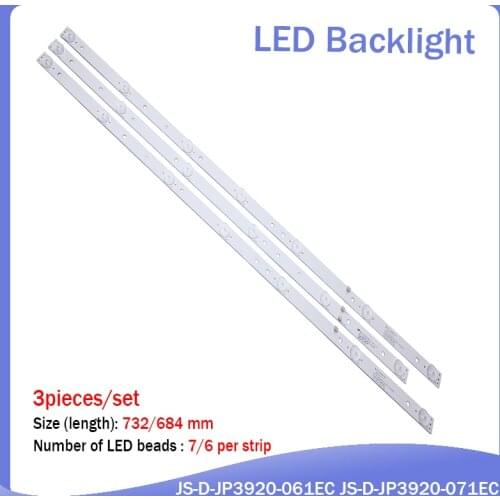 LED backlight strip lamp for JS-D-JP3920-061EC JS-D-JP3920-071EC E39F2000 MCPCB AKAI AKTV401 AKTV403 AKTV4021 D39-F2000 LC390TA