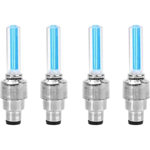 2PCS Car Wheel LED Light Motocycle Bike Light Tire Valve Cap Decorative Lantern Tire Valve Cap Flash Spoke Neon Lamp