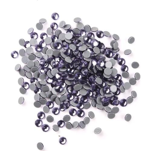 All Sizes Violet Hot Fix Rhinestone Thermal Adhesive Wedding Dress Strass Hotfix DIY Flatback Rhinestone For Clothes
