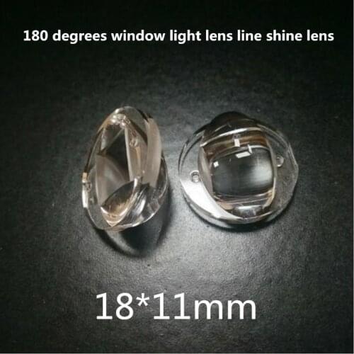 4pcs U shape window light lens line shine lens LED car spotlight lens horizontal lens reflecting cover 18x11mm 18*11mm
