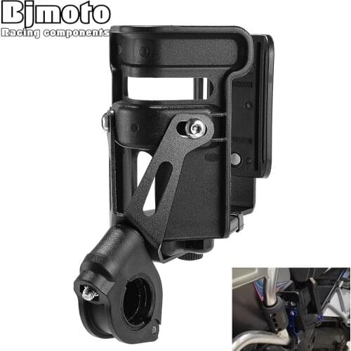 BJMOTO Universal Crash Bar Water Bottle Support Motorbike Guard Drinking Cup Bracket Holder Motorcycle Bike Accessories