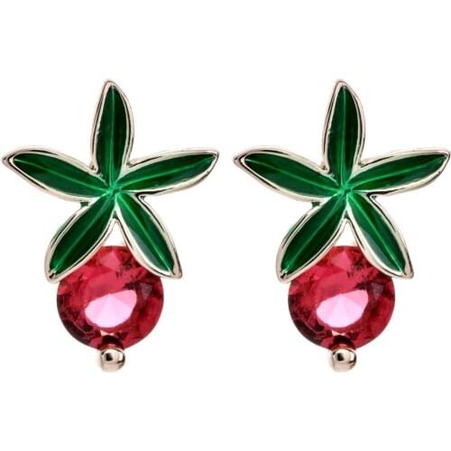 High quality and fashionable plant Zircon Earrings create beautiful life jewelry earrings for women / Girls ER-381