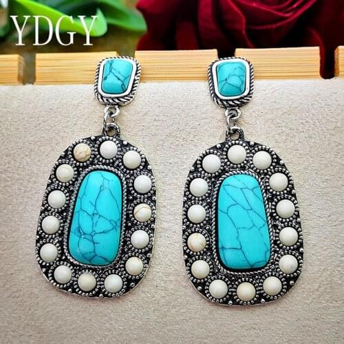 YDGY New long geometric Earrings large earrings handmade by Bohemia in 2019 Natural exaggerated Earrings