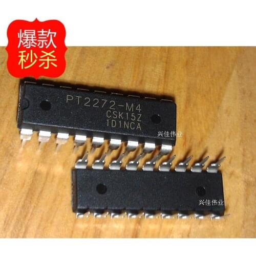 10PCS New original authentic PT2272-M4 PTC Receiver Decoders / non-latching function DIP-18