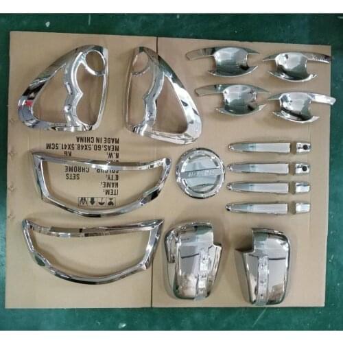 High-quality 19PCS ABS Chrome plated trim accessories For mitsubishi Triton L200 2005-2014 Car exterior refit