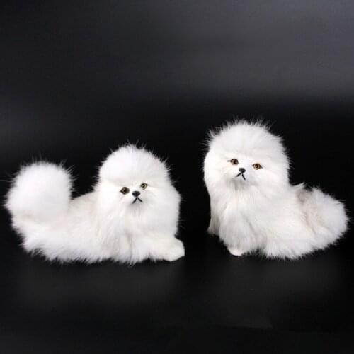 2pcs,Real Fur High Simulation Poodle Dog,Wedding Birthday Party Home Garden Decoration accessories,Children Toys,New house gift