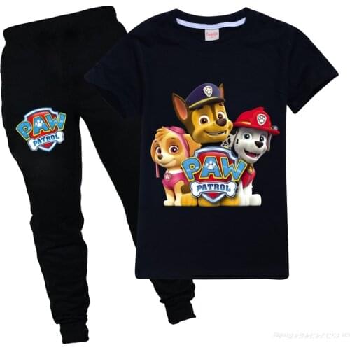 PAW PATROL 2Pcs Fashion New Spring Autumn Baby Girls Boys Clothes Cotton Casual Hoodie+Pants Sports Suit Toddler Infant Out
