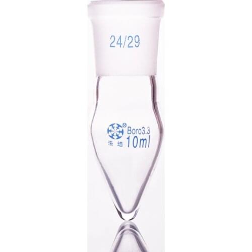 2pcs Pear-shaped flask,Capacity 10ml,Joint 24/29,Heart-shaped flasks,Coarse heart-shaped grinding bottles