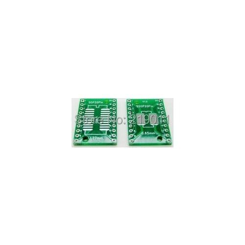 20pcs adapter board SOP20/ SSOP20/ TSSOP20 (smd to dip) 0.65/ 1.27mm pitch