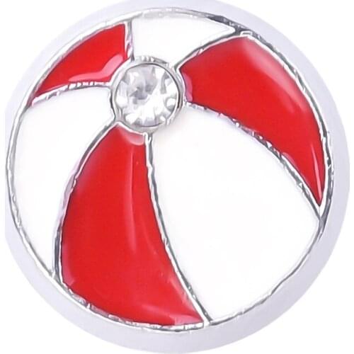 F219 Red White 9*9mm Rhinestone Ball Floating Locket Charms Fit Glass Living Locket Pendant Jewelry