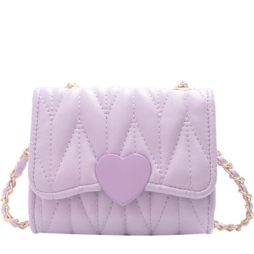 2021 Brand New Little Girls Messenger Bag Kids Small Crossbody Purse Fashion Travel Handbag with Cute Heart Snap Closure