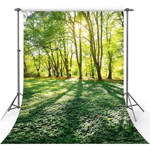 Avezano Backdrop Spring Forest Green Leaves Natural Scenery Child Photography Background Photo Studio Photocall Photozone Decor