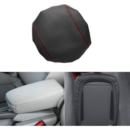 Car styling Microfiber Leather Interior Center Control Lid Armrest Box Cover Trim For Audi A4 2003 2004 2005 2006 2007 2008