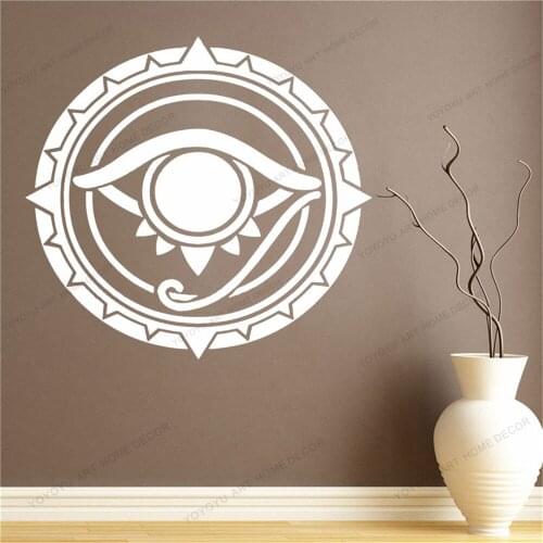 Egyptian God Eye Sign Egypt Pharaoh Ra Ankh Ancient Culture Pyramid Wall Sticker Vinyl Art Home Decor Interior Mural CX1024