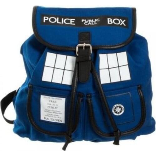 Doctor Action Figure Who Bag Phone Booth Police Booth Backpack Men and Women Fashion Style