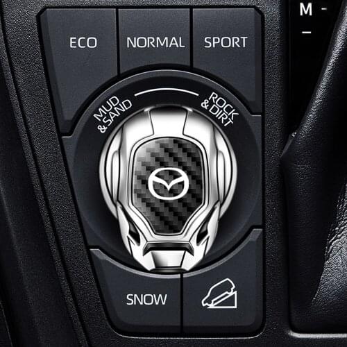 Car Engine Start Button Stop Switch Key Decor Switch Cover Decorative For MAZDA 3 BK BL 5 CR CW 6 II GH CX-7 ER MX-5 NC III 23 M