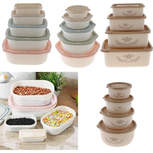 Food Storage Boxes Containers Set in Graduated Size - Stackable, Microwave and Freezer Safe