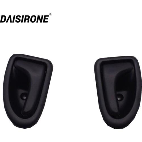 1 Pair Left+Right Interior Door Handle Cover For RENAULT CLIO SCENIC TRAFIC MEGANE 7700353282 Black ABS