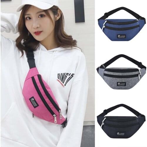 Fashion Oxford Cloth Waist Bag Mens And womens Universal Fanny Pack Sports Travel Outdoor Solid Color Chest Bags